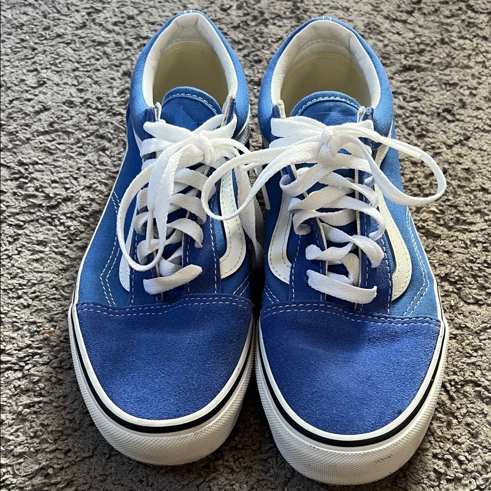 Vans Blue and White Athletic Shoes